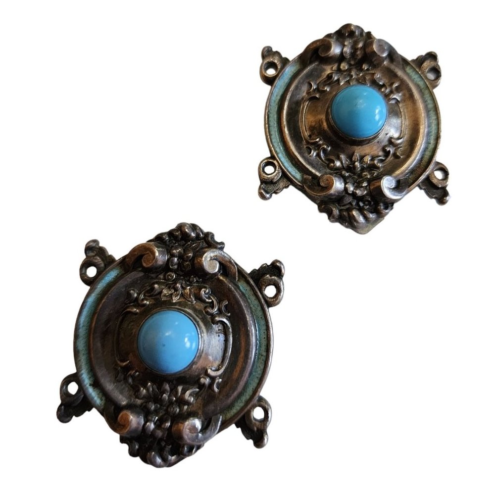 Antique Victorian Pair of Dress Clips (A2253)